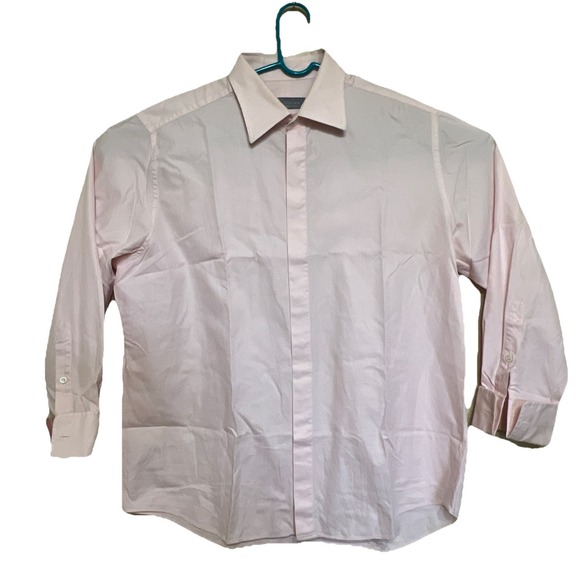 Hickey Freeman Men's  Long Sleeve Button Up‎ Shirt Light Pink Trendy Easter - Picture 1 of 14